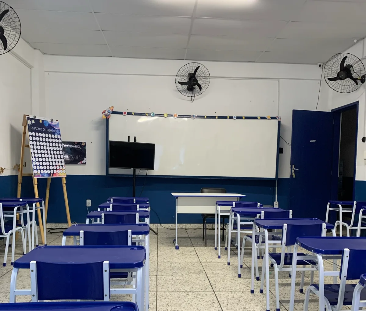 Sala de aula da Escola Olivier Furtado